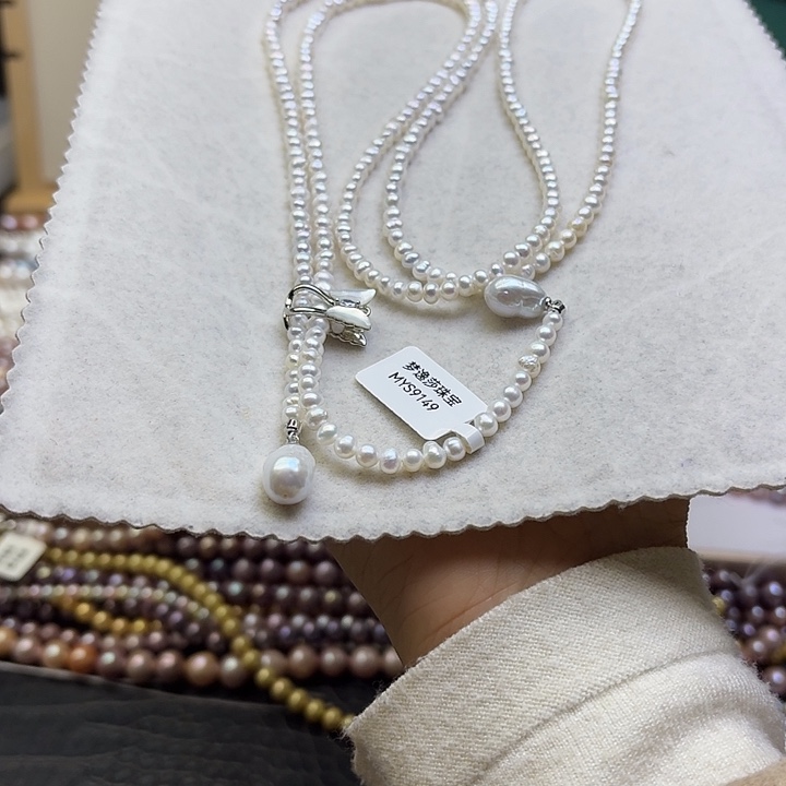 合金淡水珍珠耳饰