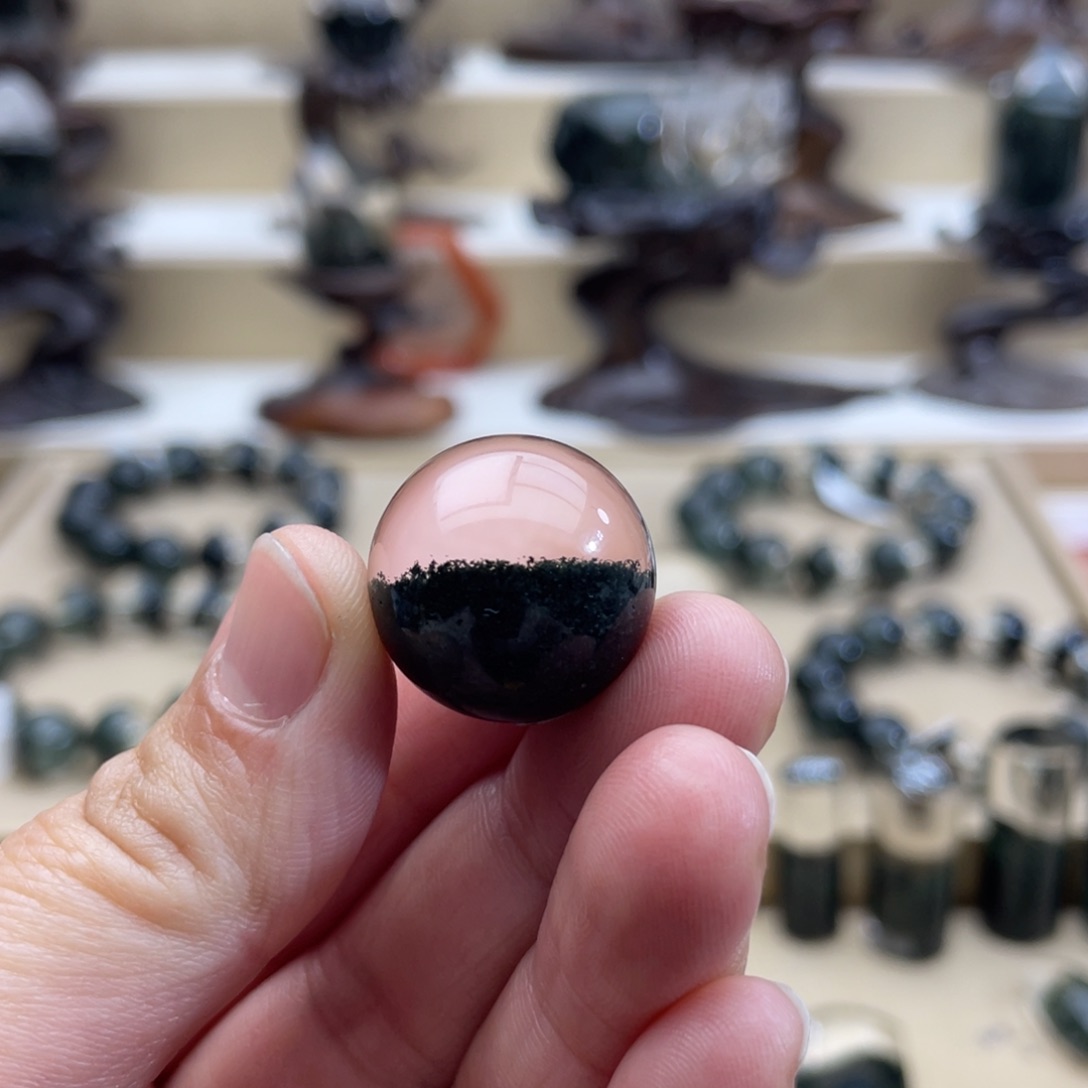 水晶颈饰银S925镶嵌o****o绿幽灵单珠吊坠定制款