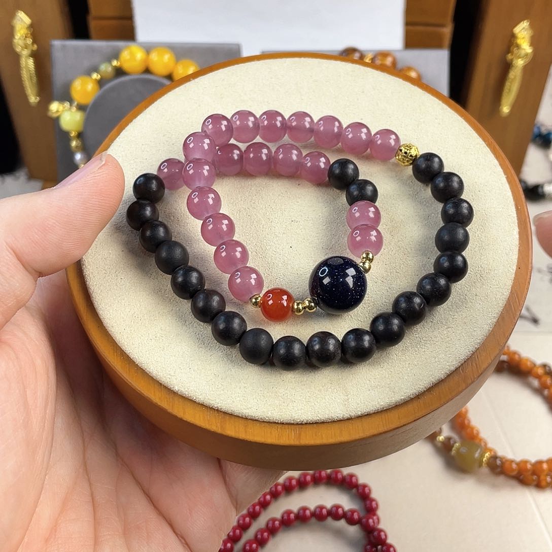玛瑙手饰银S925镀金镶嵌
