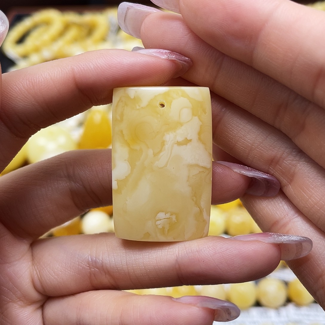 蜜蜡裸石未镶嵌无事牌36✖️23✖️9mm福利