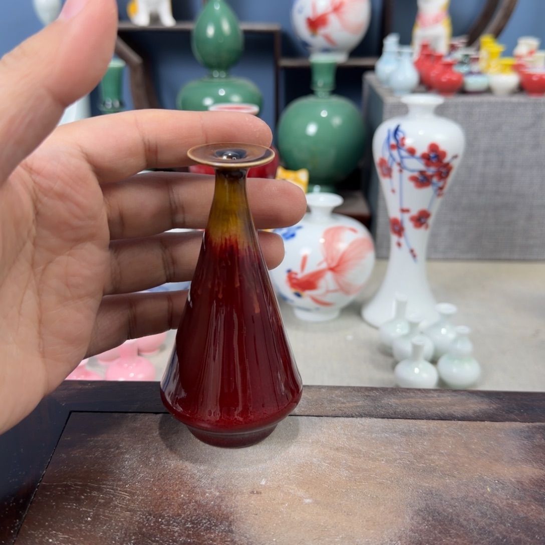 陶瓷手工小花器摆件