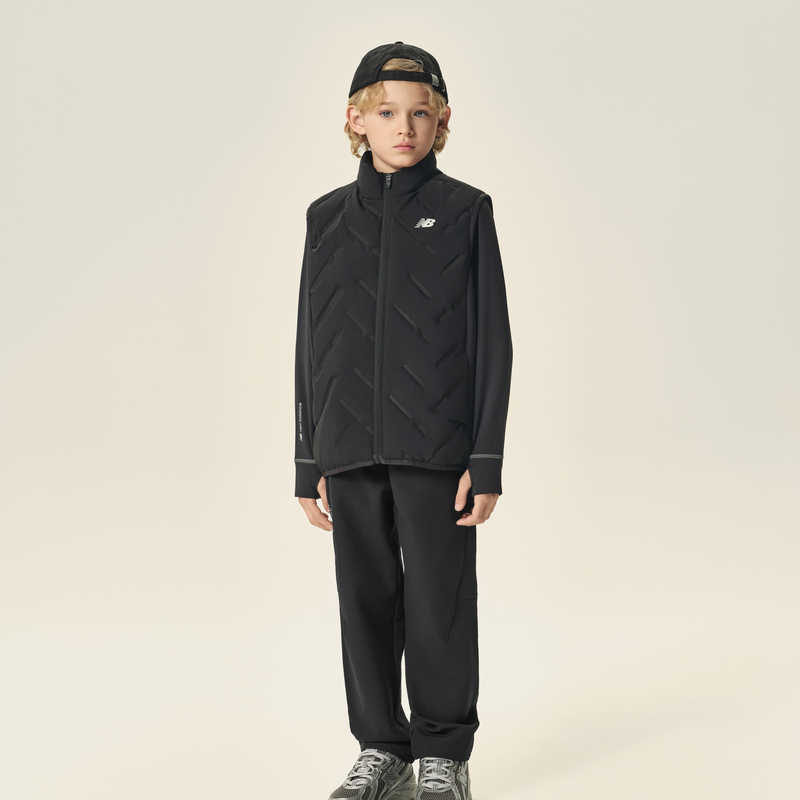 NEWBALANCE童装儿童男女2025新时尚轻薄款拼接羽绒马甲ND7JF4Z123