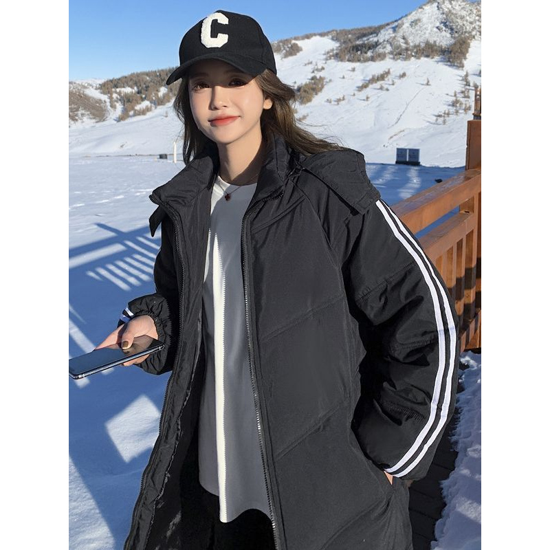 oversize面包服棉衣棉服女冬季外套中长款厚棉袄2024年新款潮