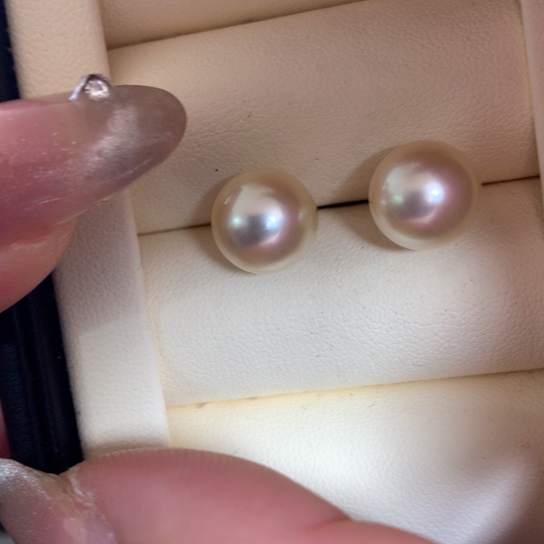 海水珍珠耳饰18K金镶嵌