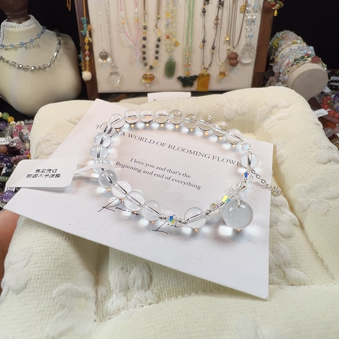 手链水晶未镶嵌白水晶卡7 925