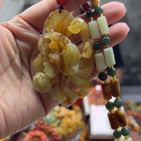 岫玉未镶嵌挂件挂件