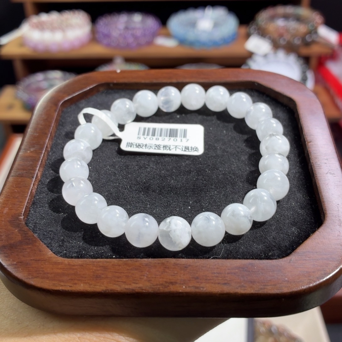 水晶手串未镶嵌8+雪花幽灵