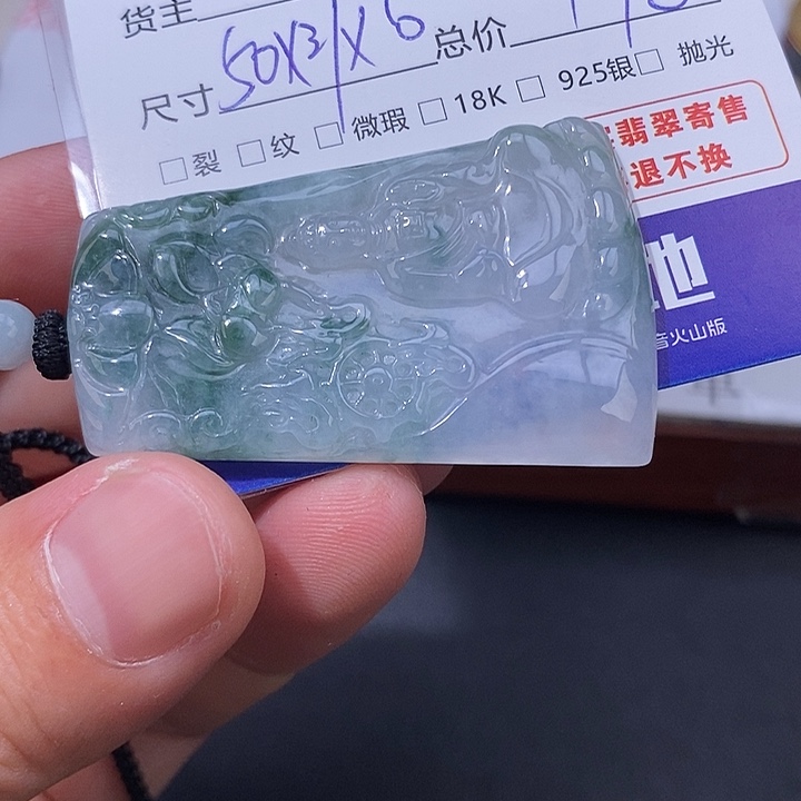 李***文翡翠未镶嵌颈饰翡翠