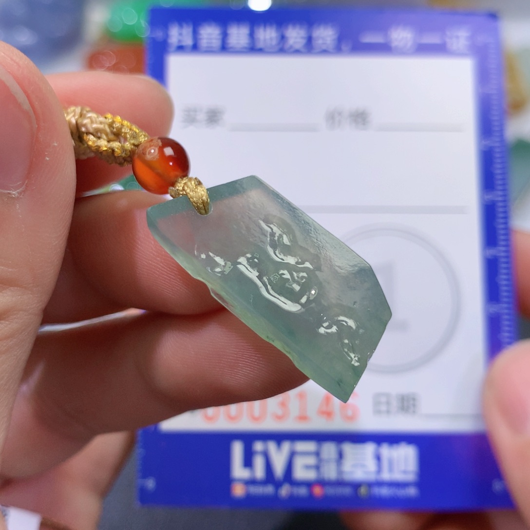 翡翠未镶嵌颈饰856