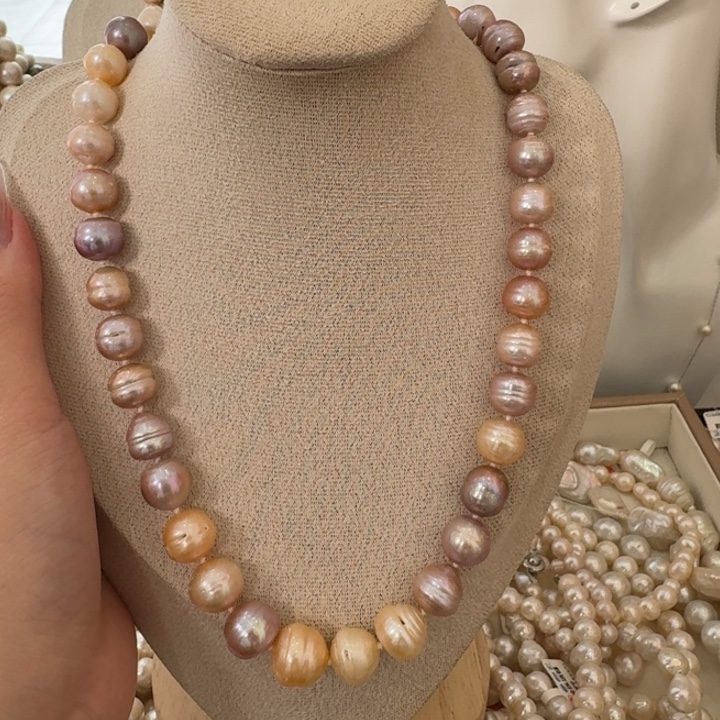 淡水珍珠银S925镶嵌颈饰29号