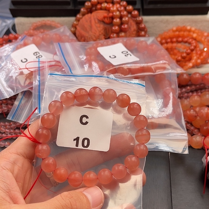 南红玛瑙未镶嵌多样性发货默认微瑕称重10mm