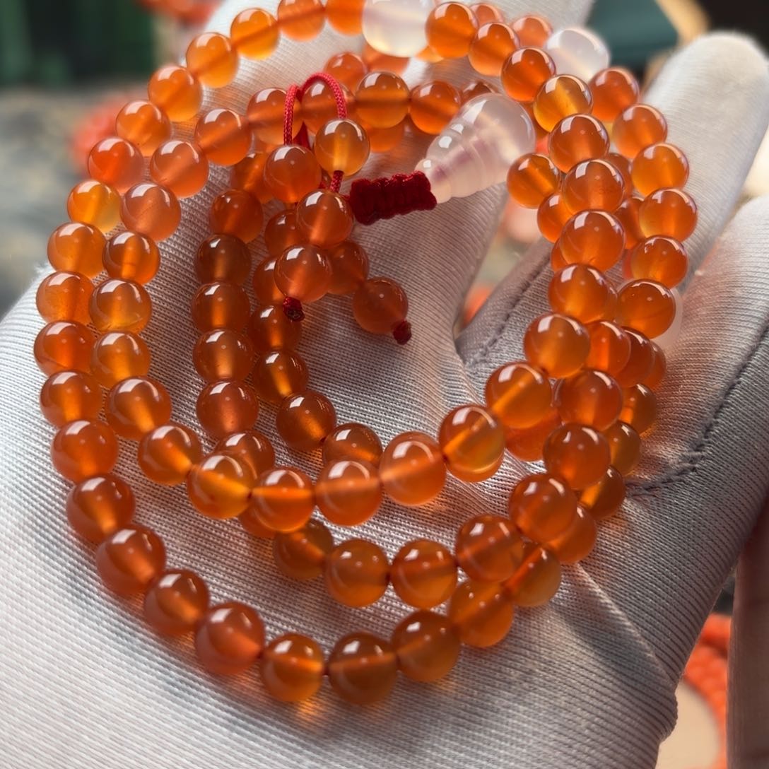 南红玛瑙手链未镶嵌