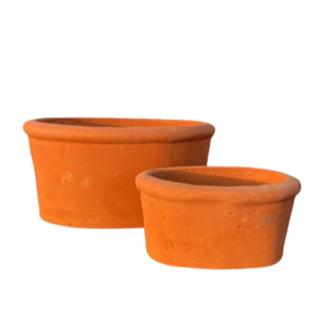 小号长条花盆红陶盆粗陶长方拼盘多肉椭圆马槽花槽小型花箱陶土陶