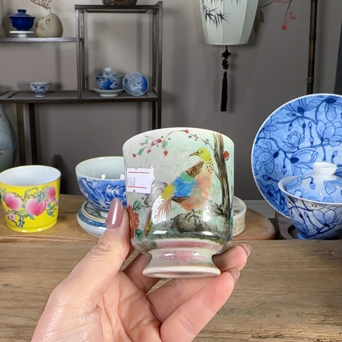 杯景德镇陶瓷柴烧多人