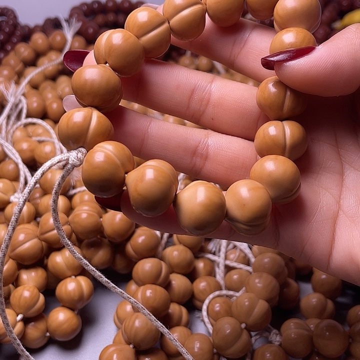 叫***！猴头核桃手串17尺寸镜面柯基屁桃手持全品无暇