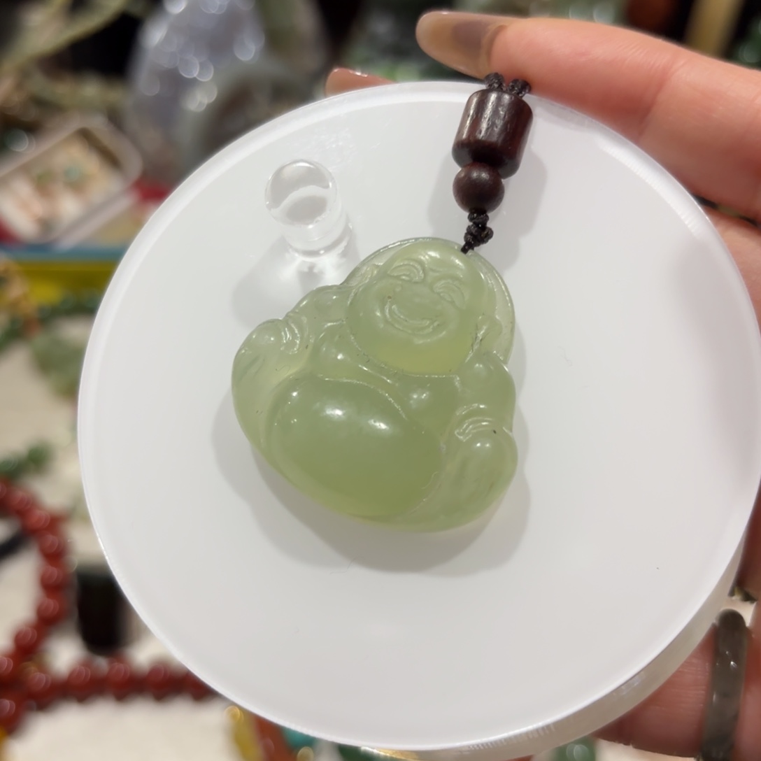 波***猫岫岩老玉（透闪石质玉）未镶嵌颈饰68599