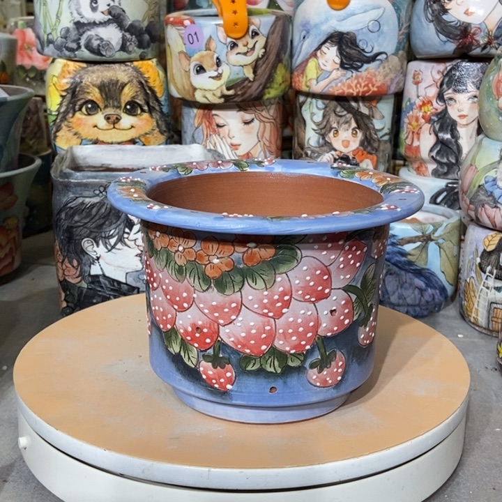 红陶景德镇艺术手绘作品