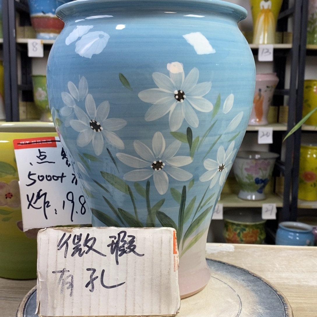 景德镇手工手绘陶瓷花盆