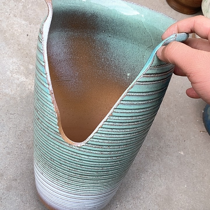 紫砂花盆正品口19高31