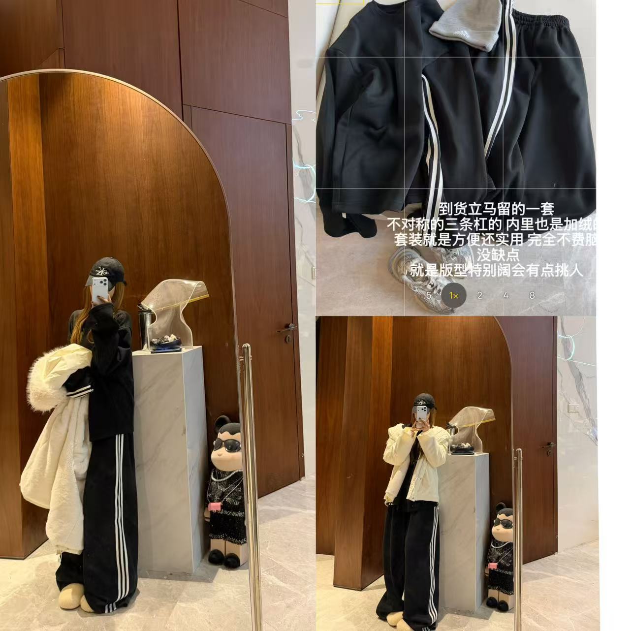 徐秋阳   慵懒肯豆套装  超好看卫衣 时尚炸街长款两件套13852