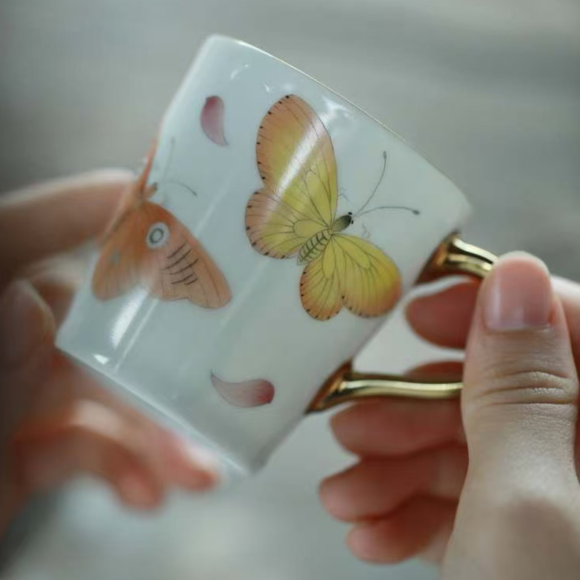 【蝶韵】·蝴蝶花卉茶咖杯（限）
