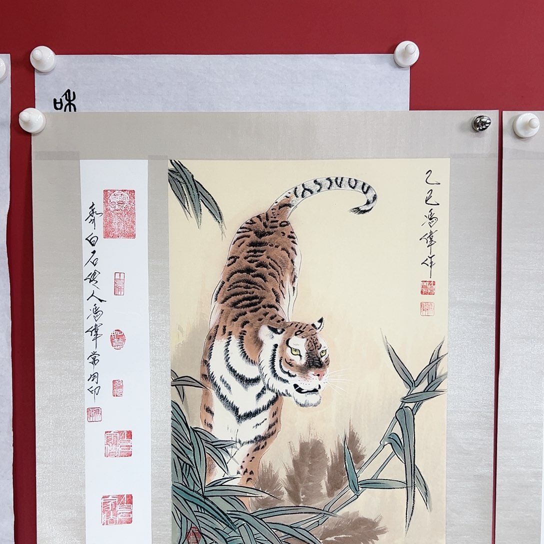 国画冯伟老师亲笔手绘国画作品慧