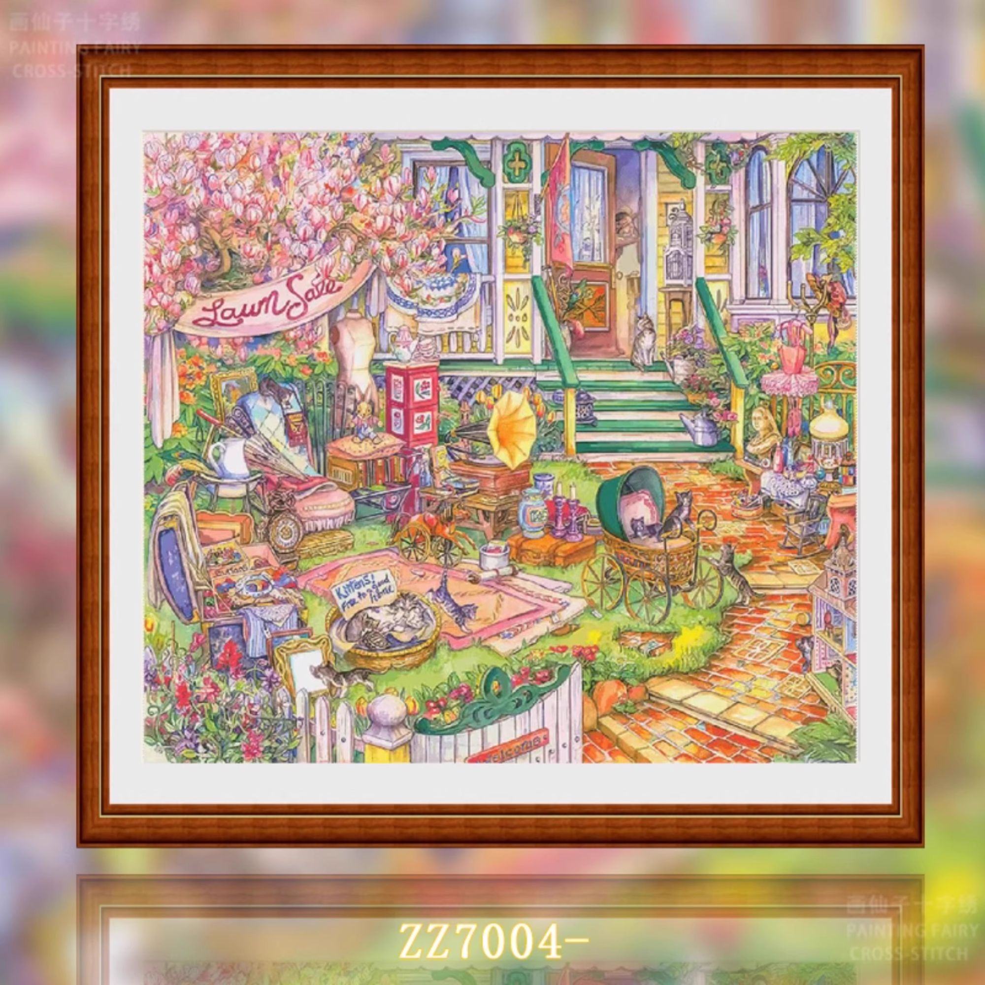 【没有混绣】【ZZ7014-春日庭院】十字绣2025新款小件线绣客厅餐厅