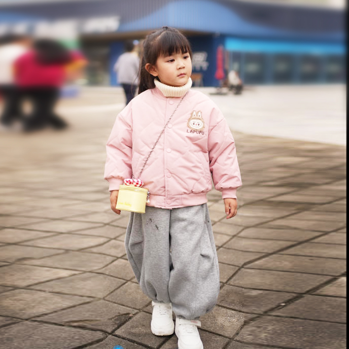 女童棉服秋冬装2025新款冬季中小童装韩版洋气加厚宝宝棉衣外套潮