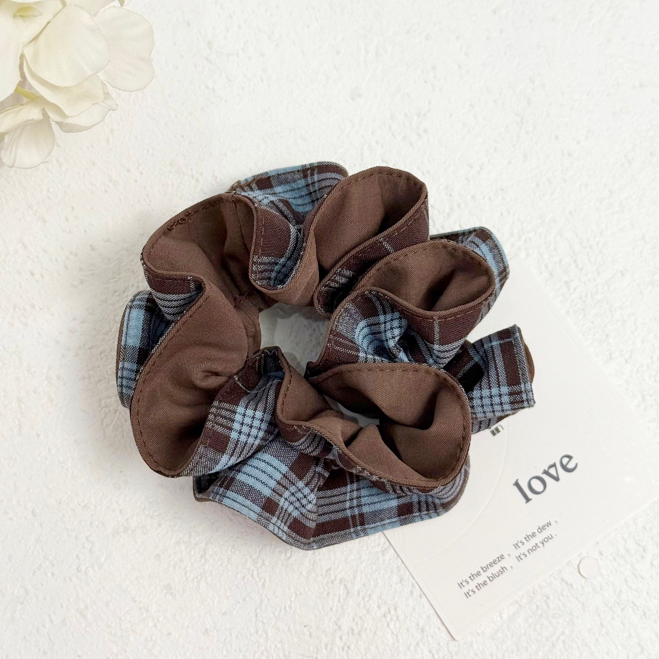 BAOSHATI/宝莎缇F-191美拉德格纹高级感大肠发圈