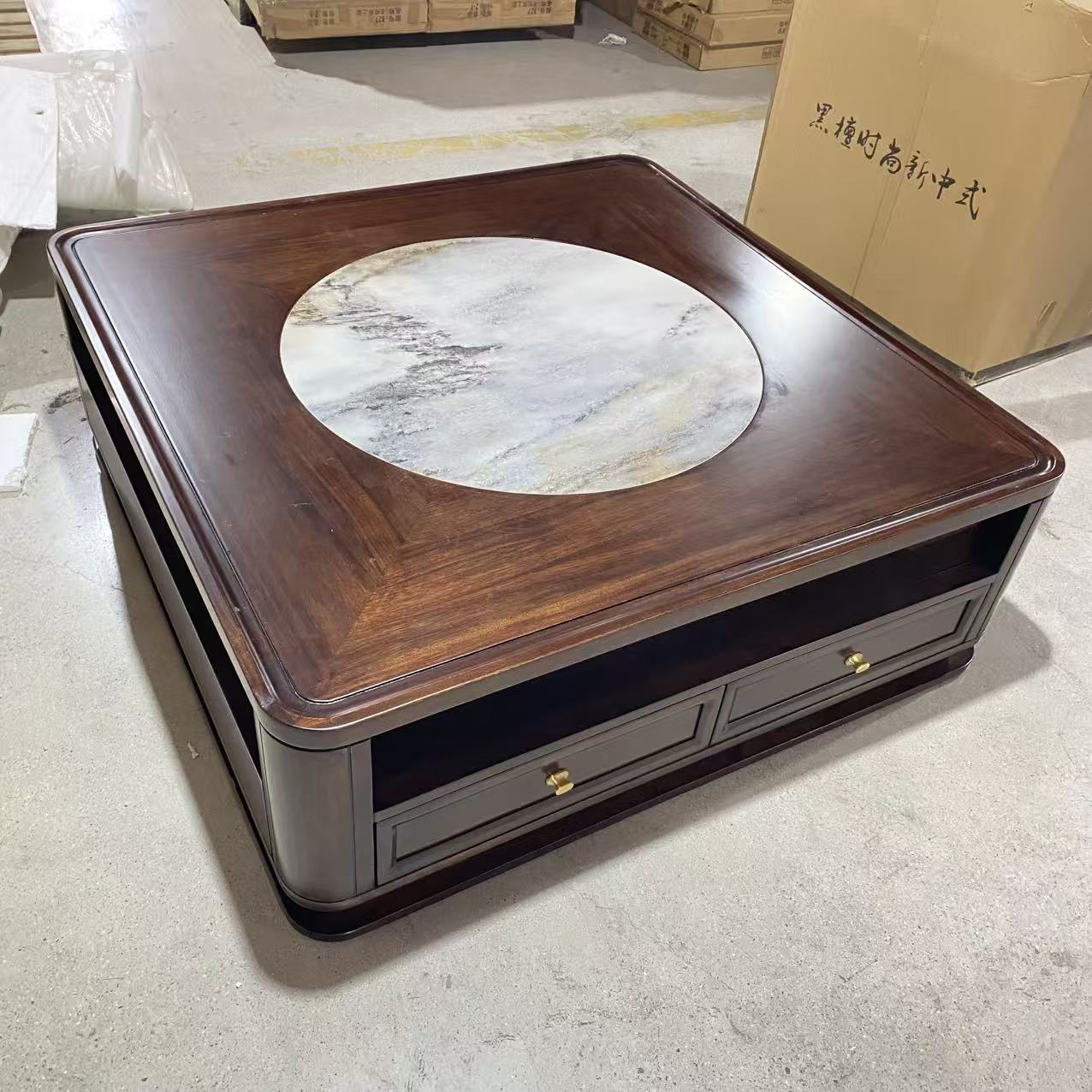 888茶几125*125*44cm实木茶几【不包安装】库存尾货（三楼）5507