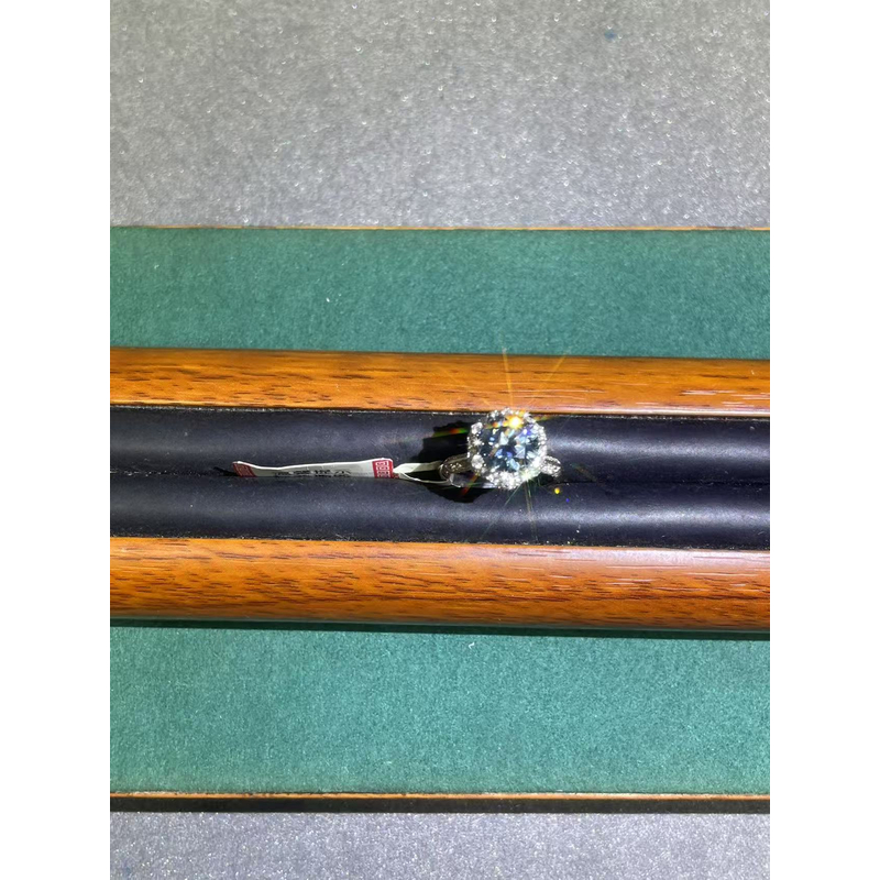 a4817白托蓝色满镶镂空戒指多样发