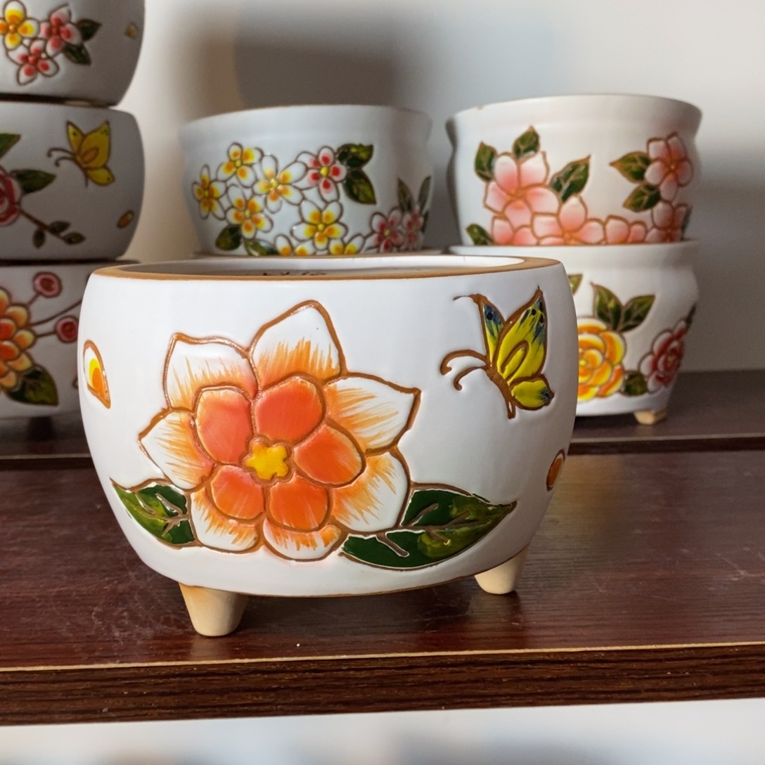 红陶韩式多肉植物花盆