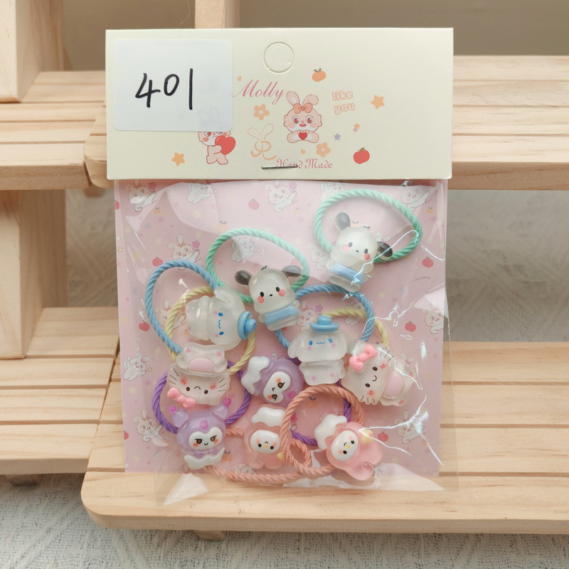 小发圈 【一包3-5对】可爱儿童ins卡通三丽鸥甜美百搭发圈发夹