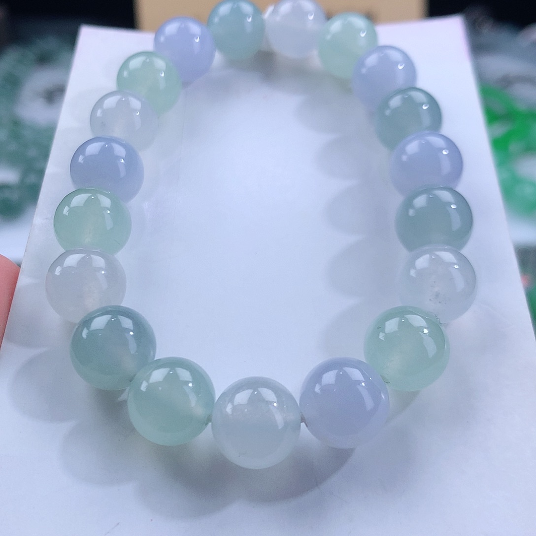 未镶嵌翡翠手链卡10mm