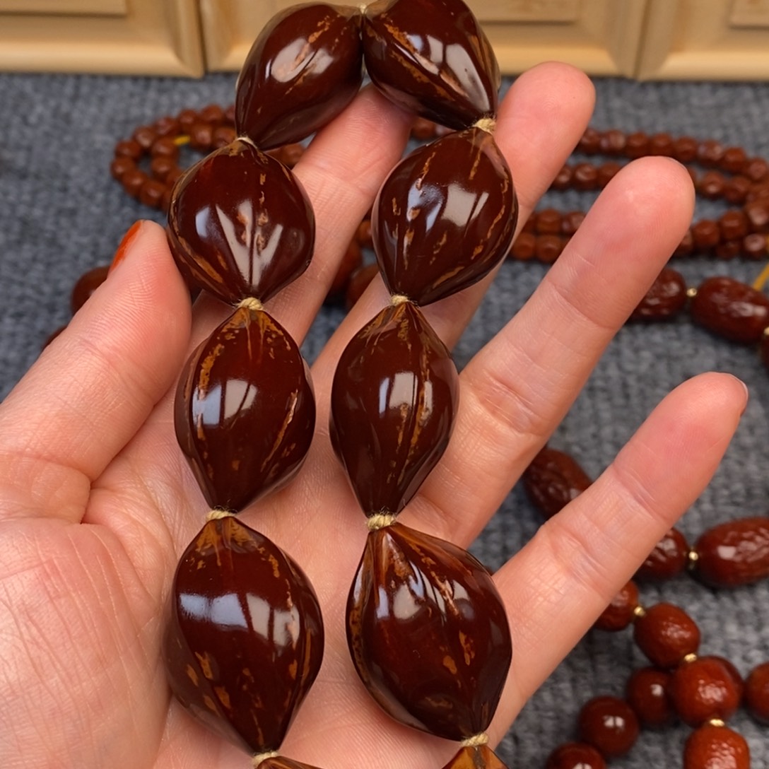 见***为橄榄核手串/手链四花铁素