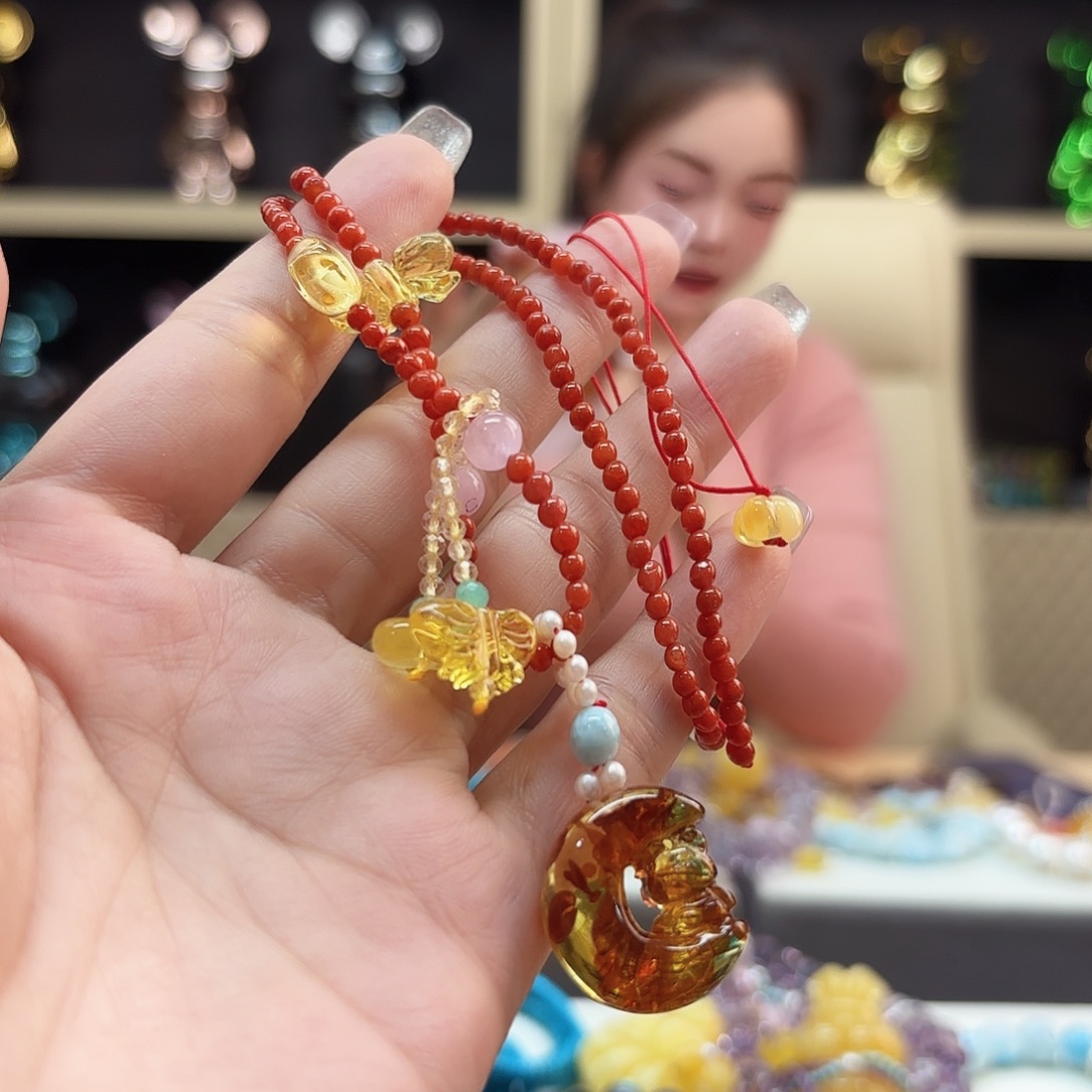 琥珀未镶嵌手链琥珀