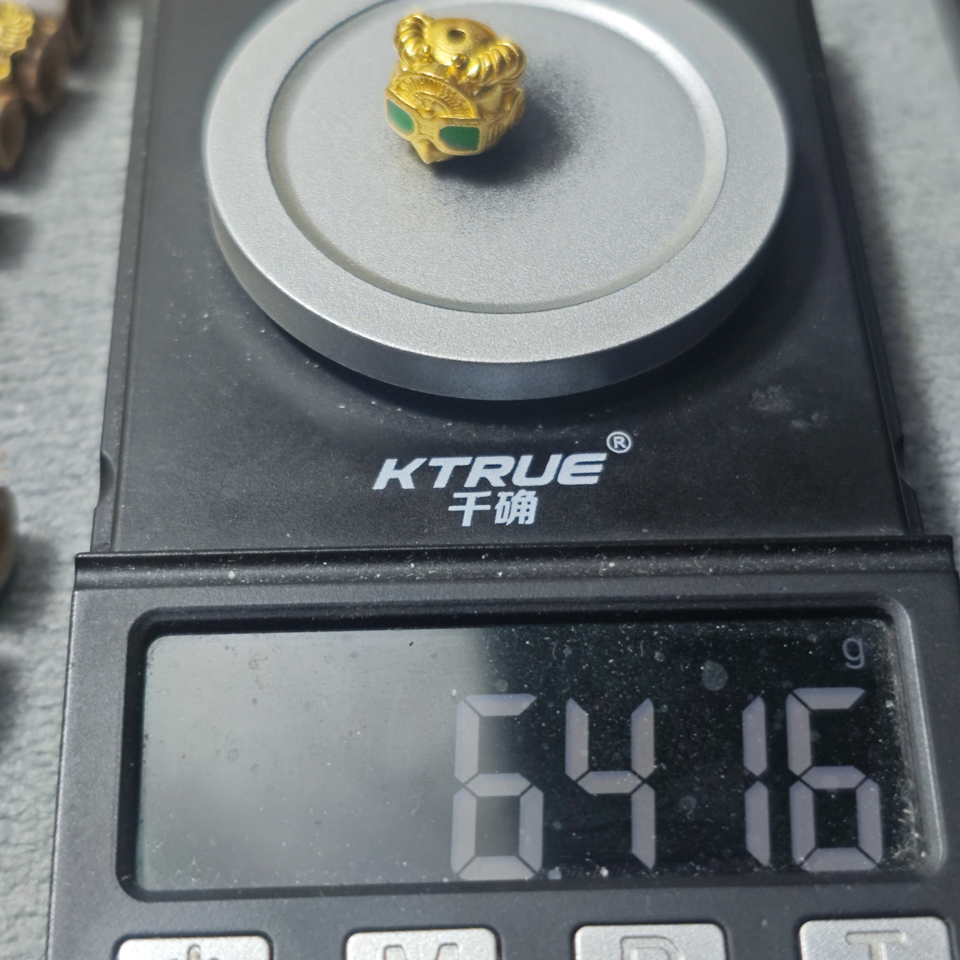 足金999飞行员配珠黄金文玩配饰