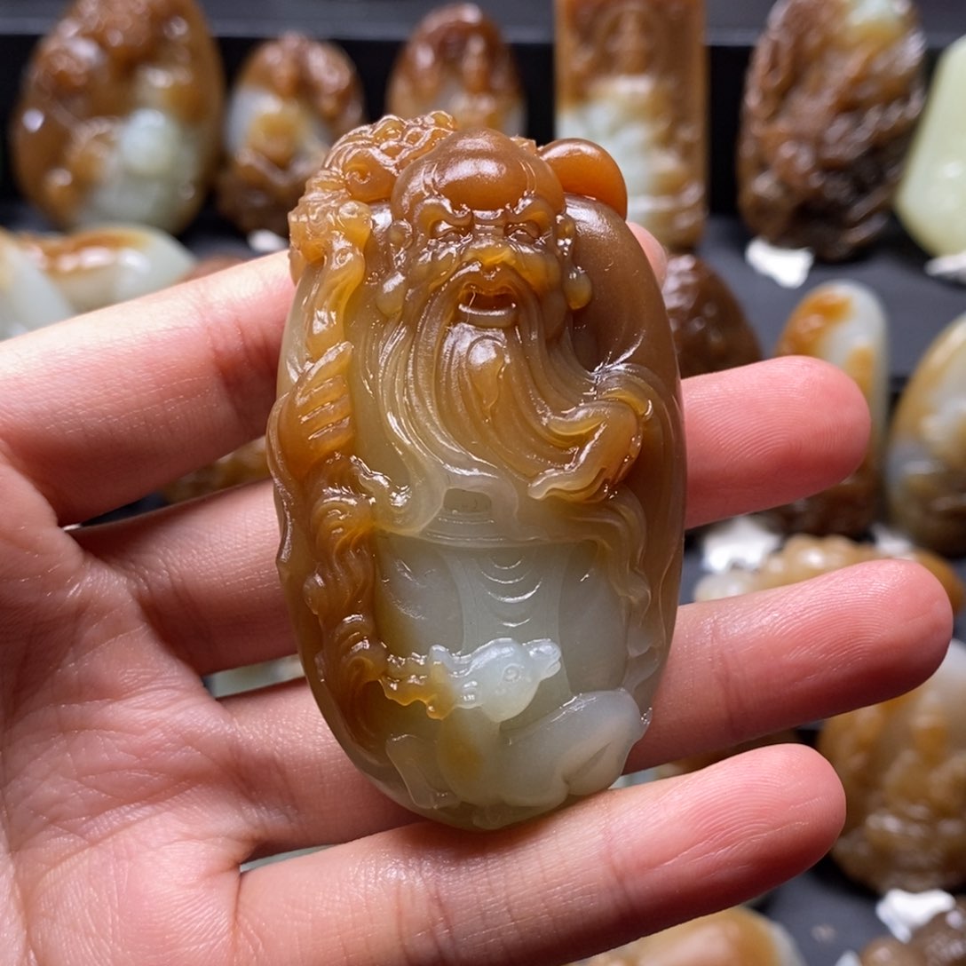 和田玉挂件未镶嵌麒*哥