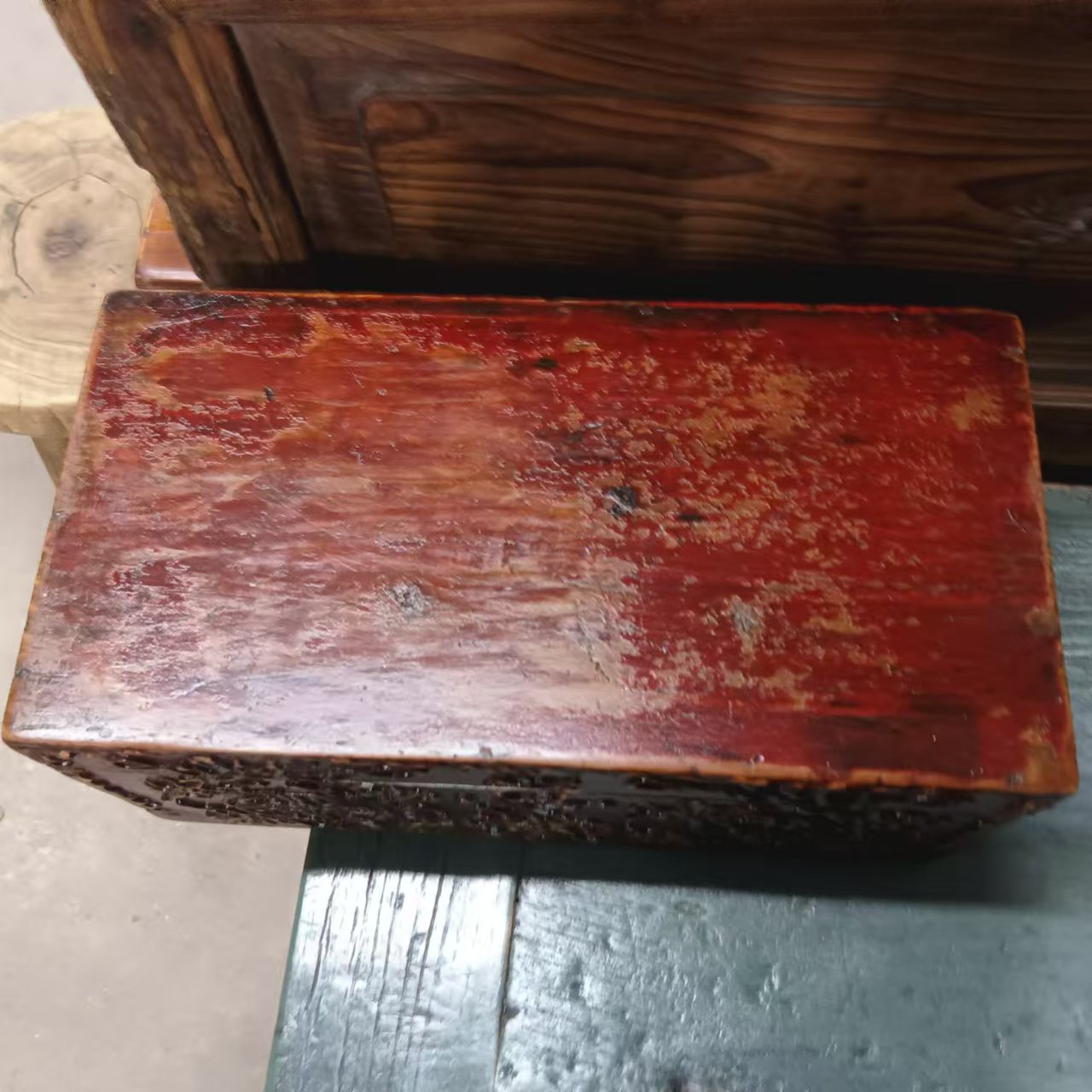 木色小盒子老物件