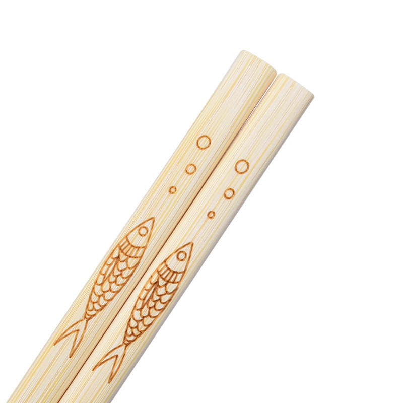楠竹筷子雕刻碳化筷子套装酒店家用无漆竹筷健康