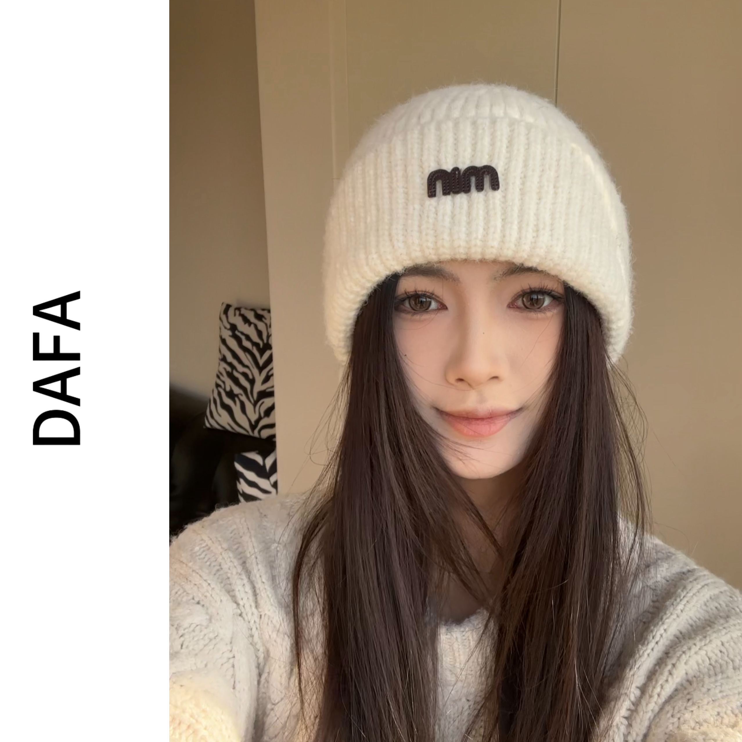 A087冬季冷帽百搭休闲时尚修饰脸型显脸小护耳韩系简约