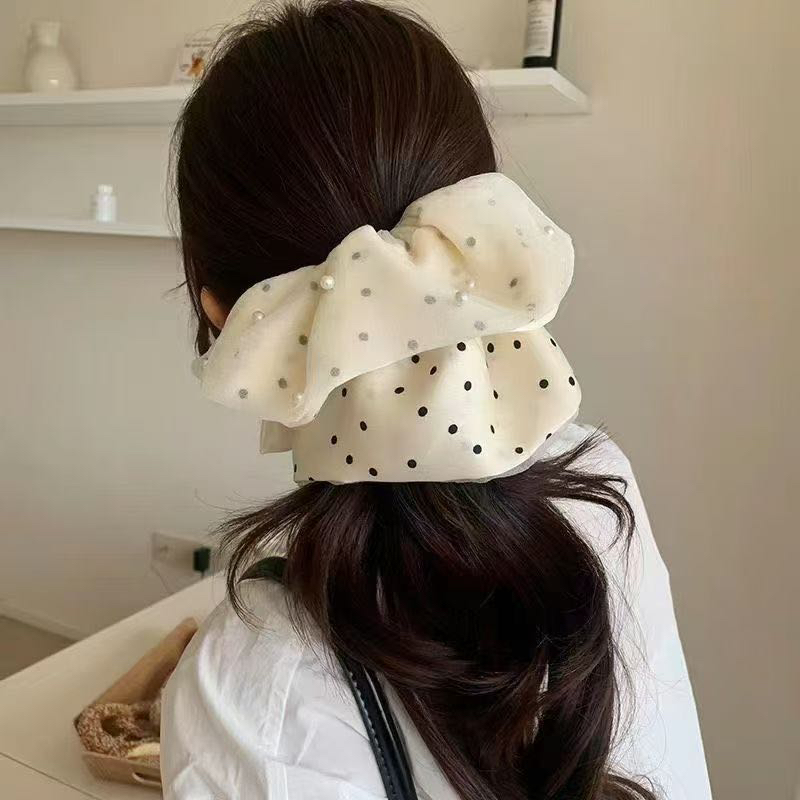 新疆包邮发 温柔气质大朵发圈高级感头花马尾夹大肠圈抓夹大肠圈