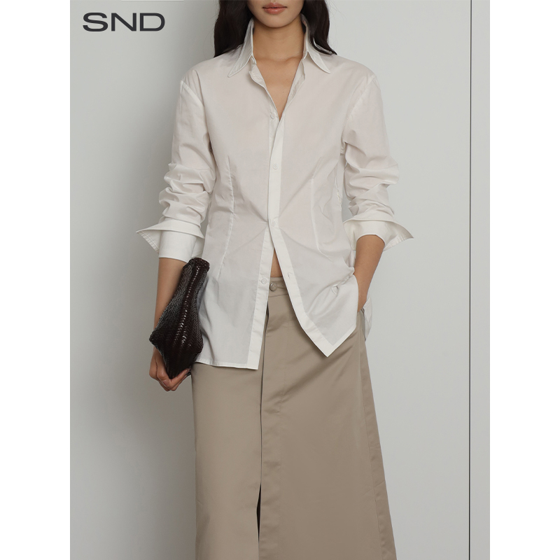 【THE MEANING OF 设计师品牌】SND SS25 系带高领衬衫