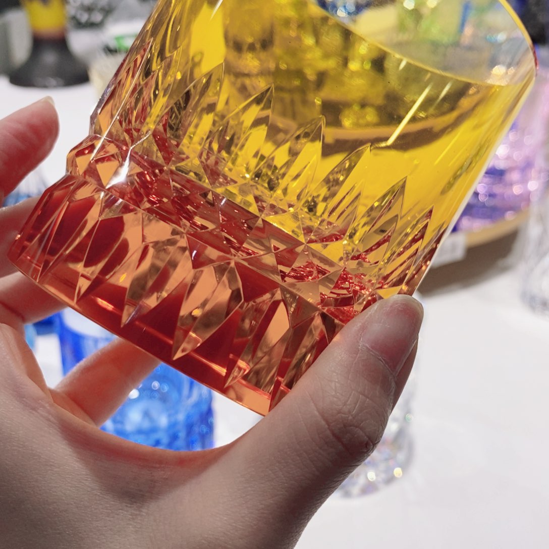 水晶玻璃无手柄款158k9橙色