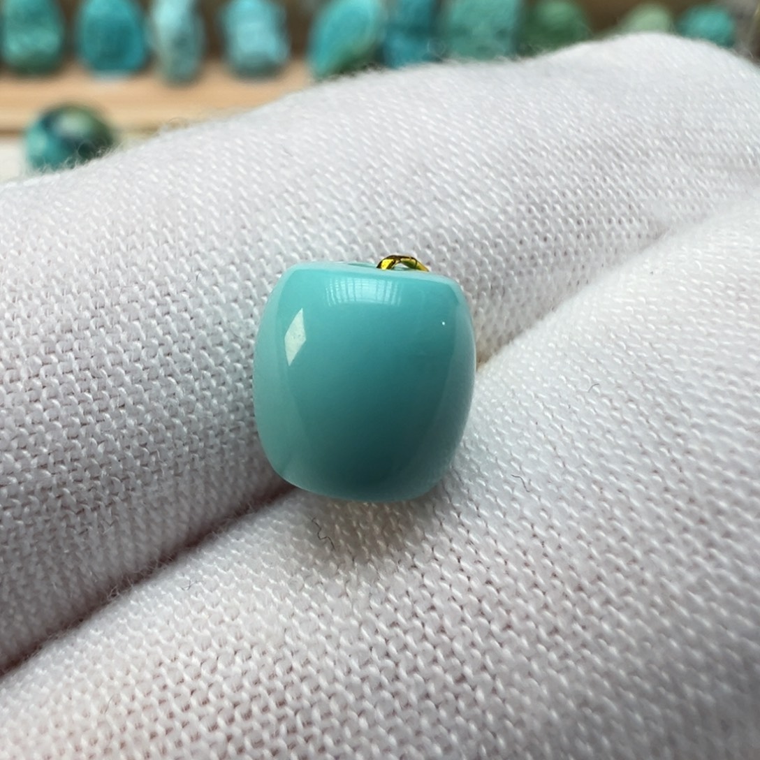 绿松石未镶嵌配饰7.2*7.2