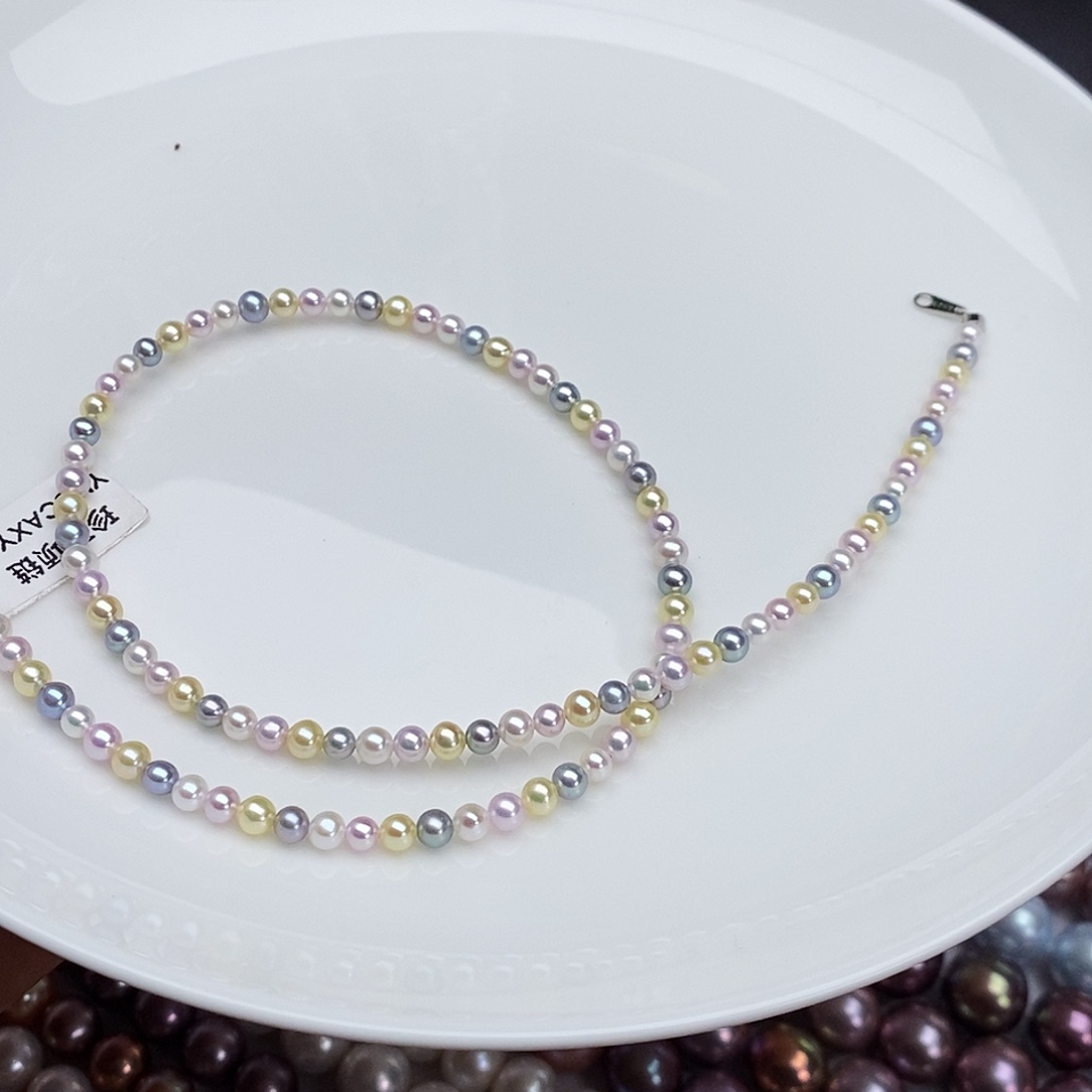 颈饰淡水珍珠银S925镶嵌