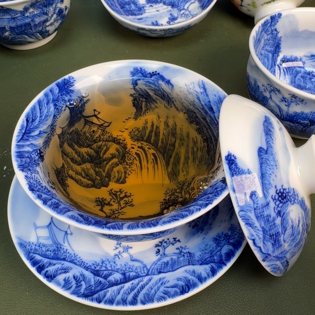 瓷景德镇纯手绘茶具圆圆287