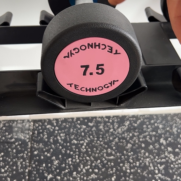 全新纯钢泰诺哑铃7.5公斤一对粉色