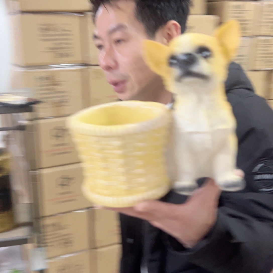 红陶红陶红陶红陶狗花瓶