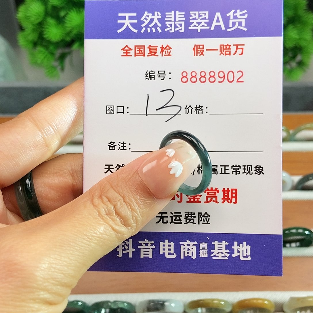 翡翠戒圈未镶嵌8902......